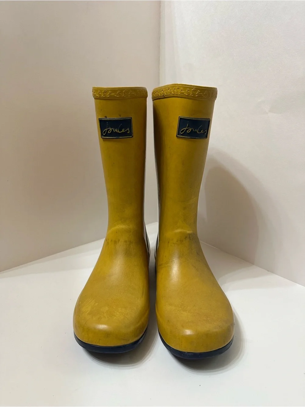 Joules Girls Rainboots Wellies, Waterproof Bright Yellow, Size 2 US